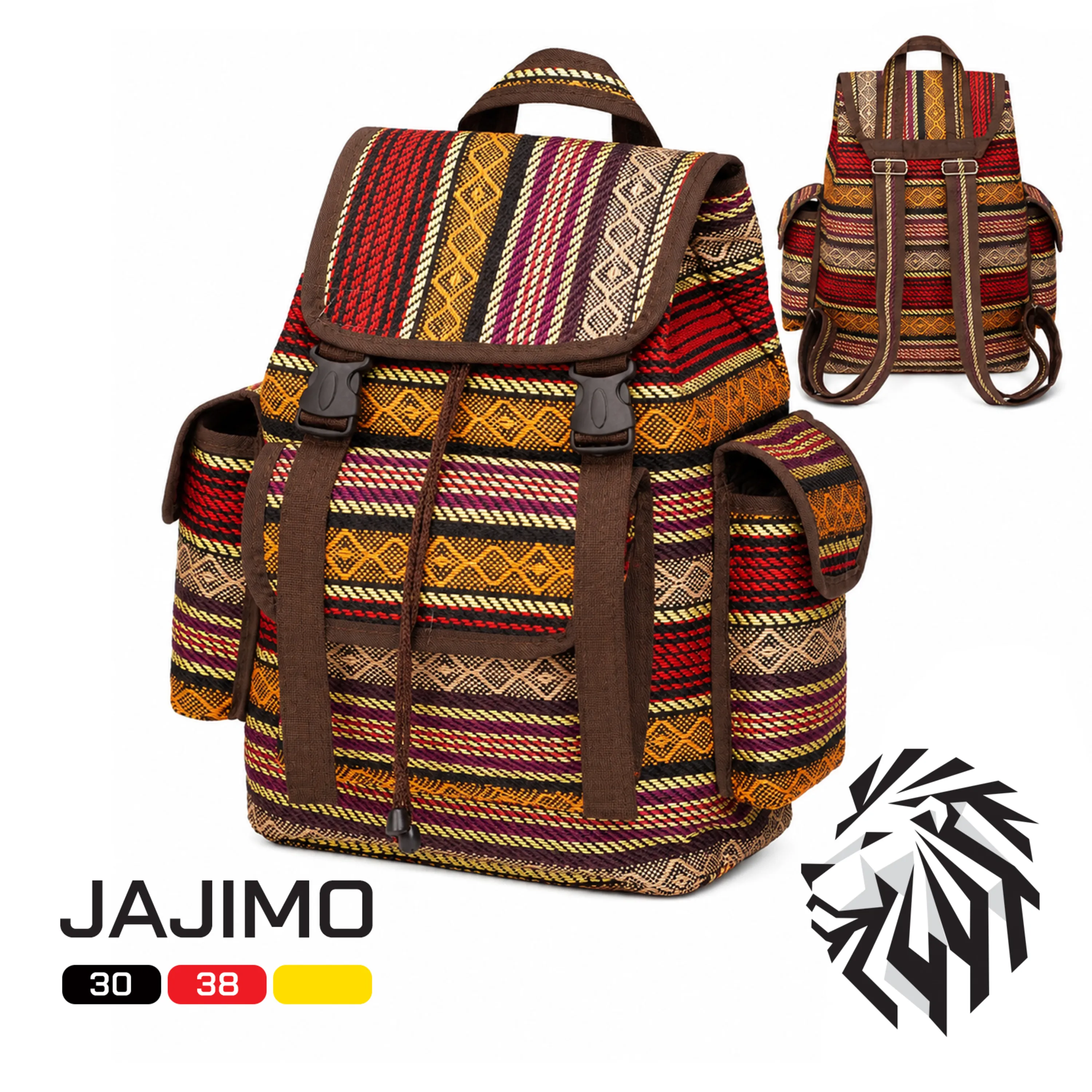 کوله پشتی سه جیب سنتی - کد 2