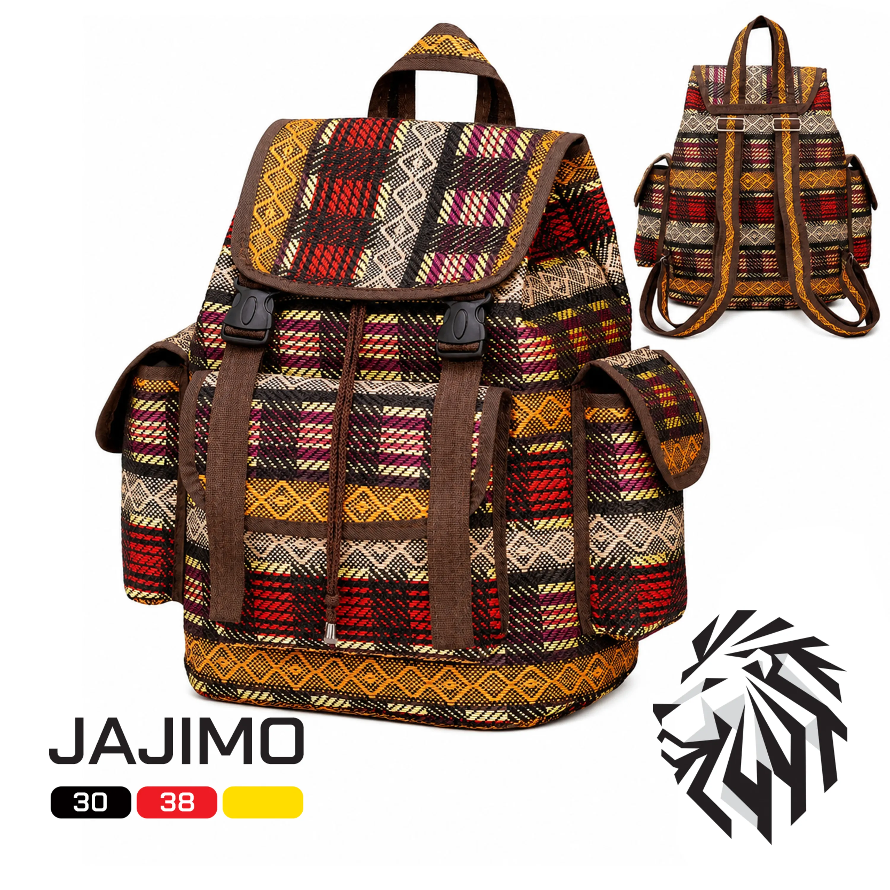 کوله پشتی سه جیب سنتی - کد 3