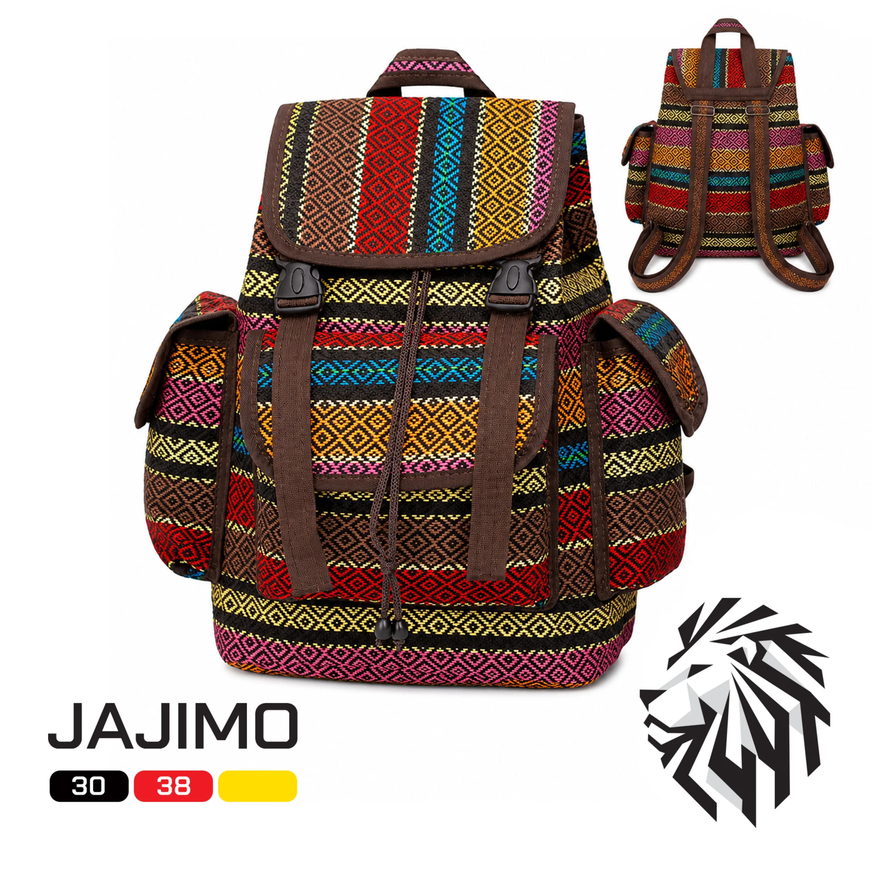 کوله پشتی سه جیب سنتی - کد 1