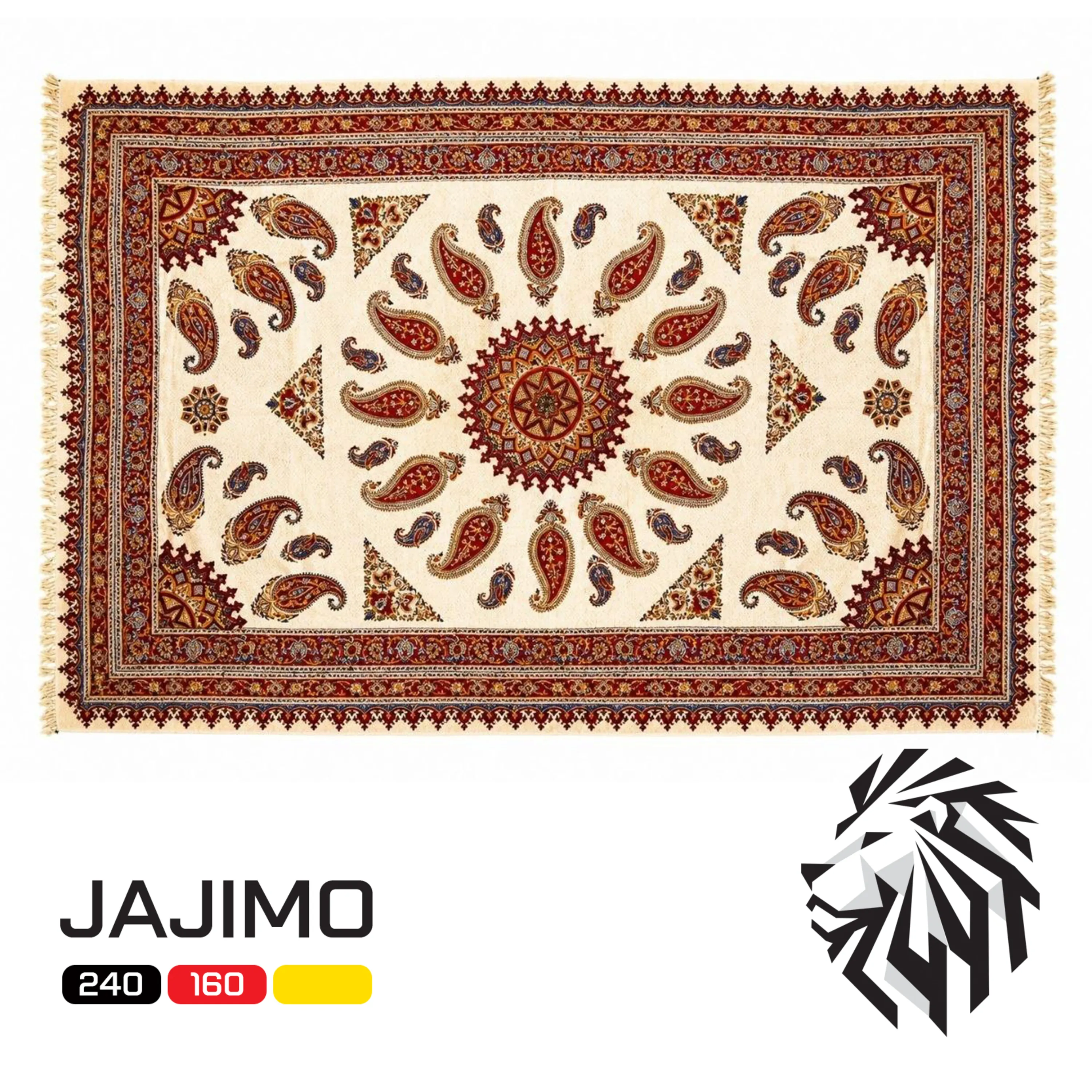 رومیزی بزرگ قلمکار هشت نفره - 240×160 سانتیمتر