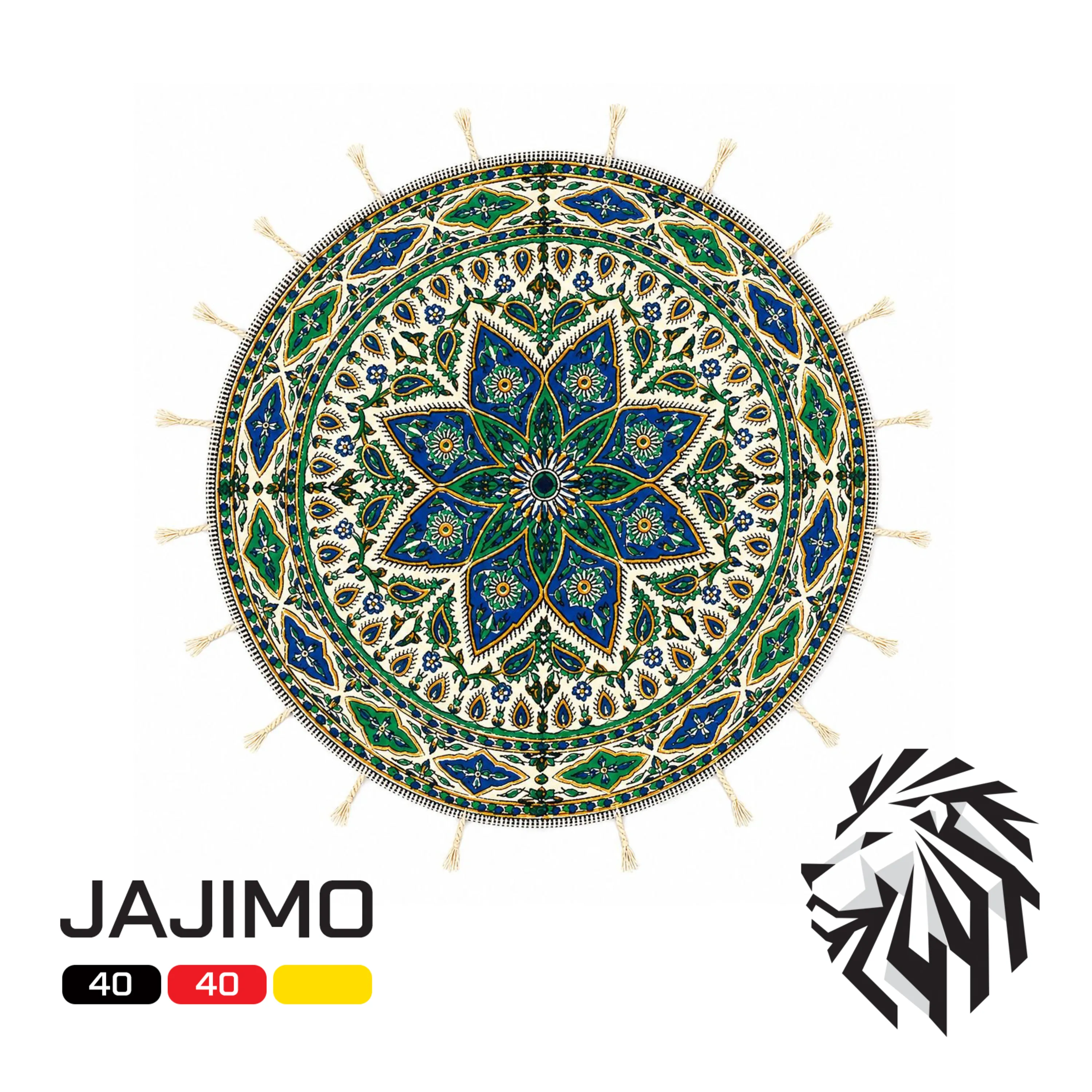 رومیزی قلمکار گرد کوچک - 40 سانتیمتر